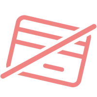 Icon durchgestrichene Kreditkarte